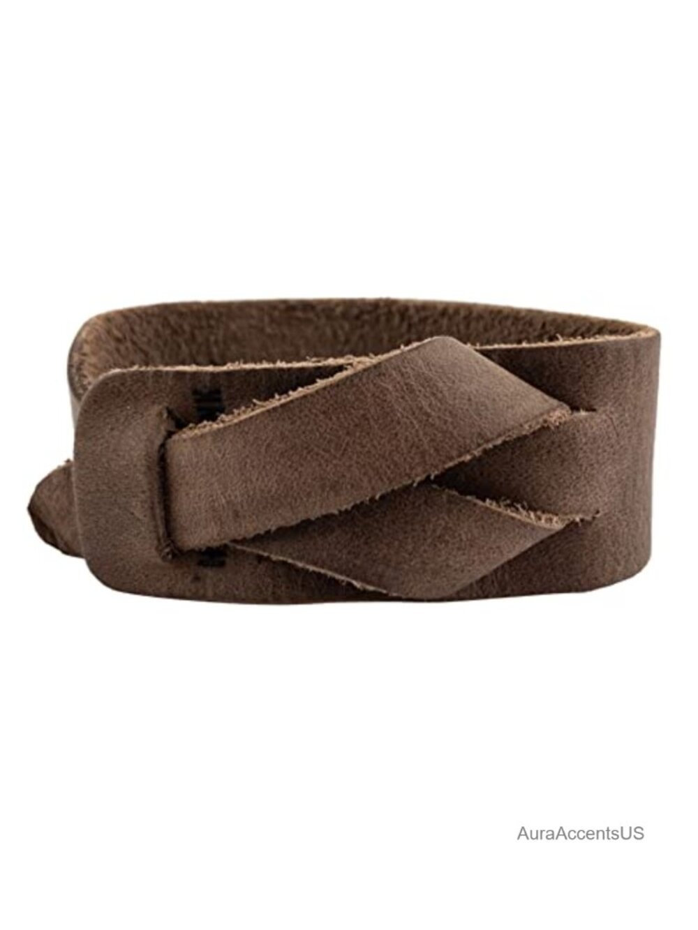 Rustic Cuff Bracelet Full Grain Leather Adjustable Strap Handmade